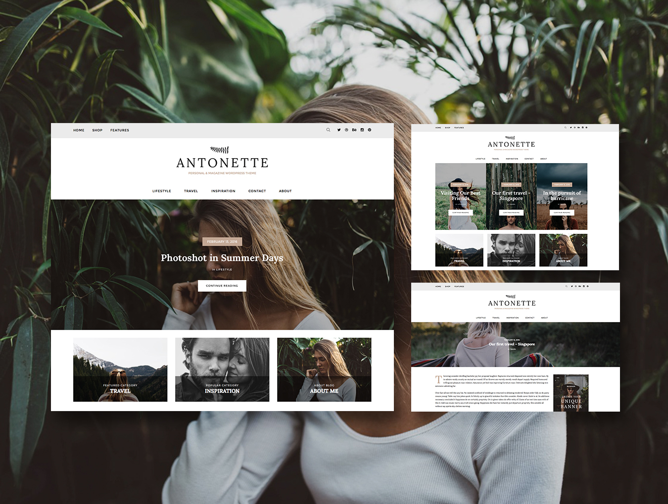 Antonette欧美风摄影类WP网站模版