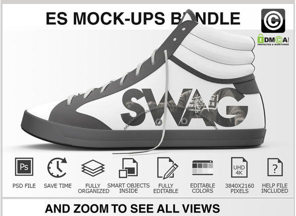运动鞋贴图模型Sneakers Shoes Mockups