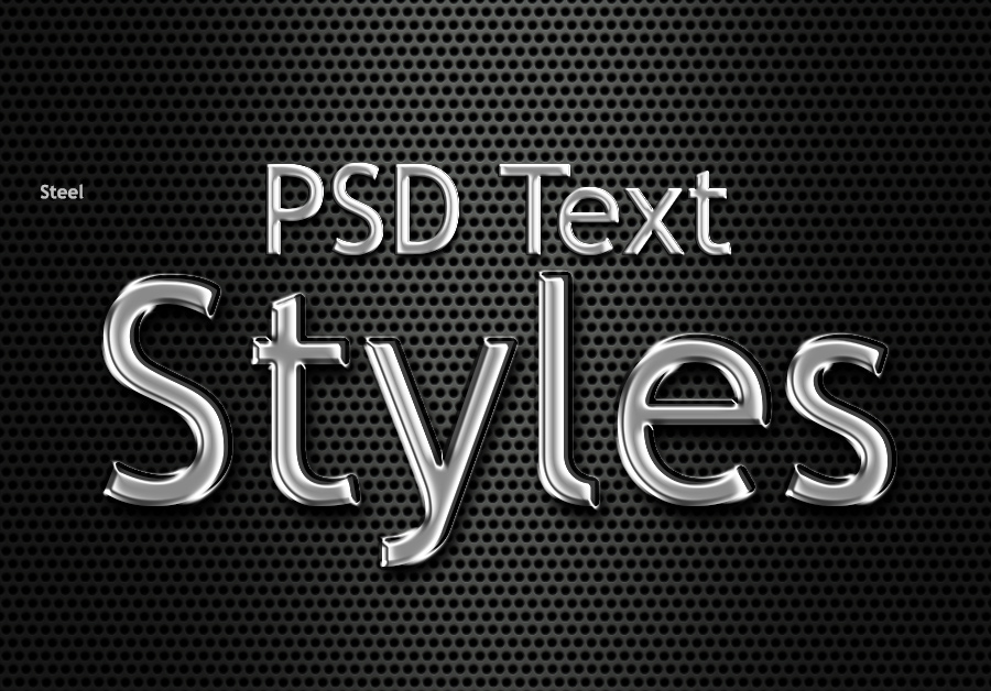 PS金属风格字体样式 Metal Text Styles