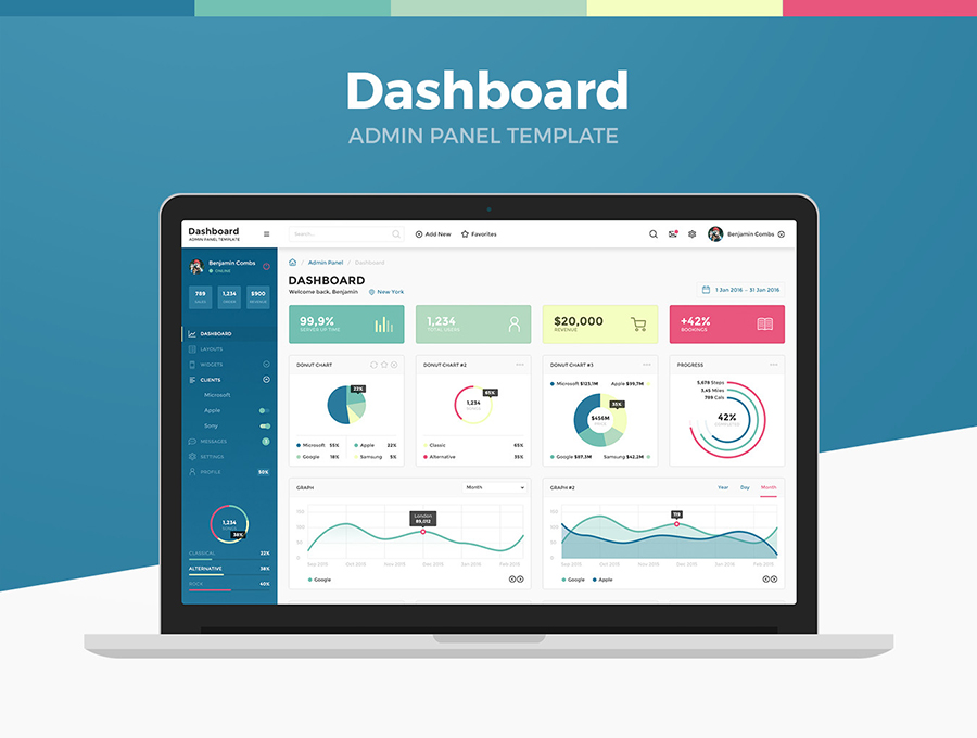 面板管理PSD模板Dashboard Admin Panel