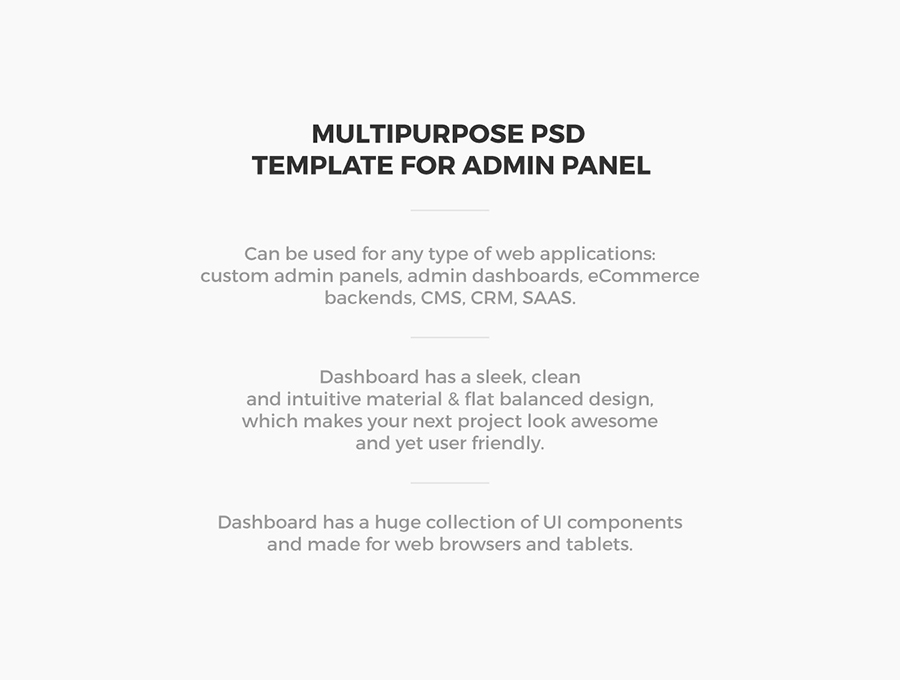 面板管理PSD模板Dashboard Admin Panel