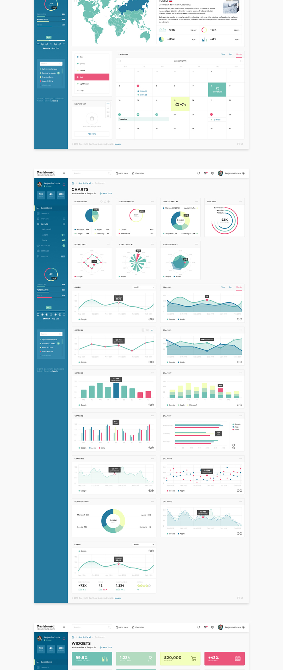 面板管理PSD模板Dashboard Admin Panel