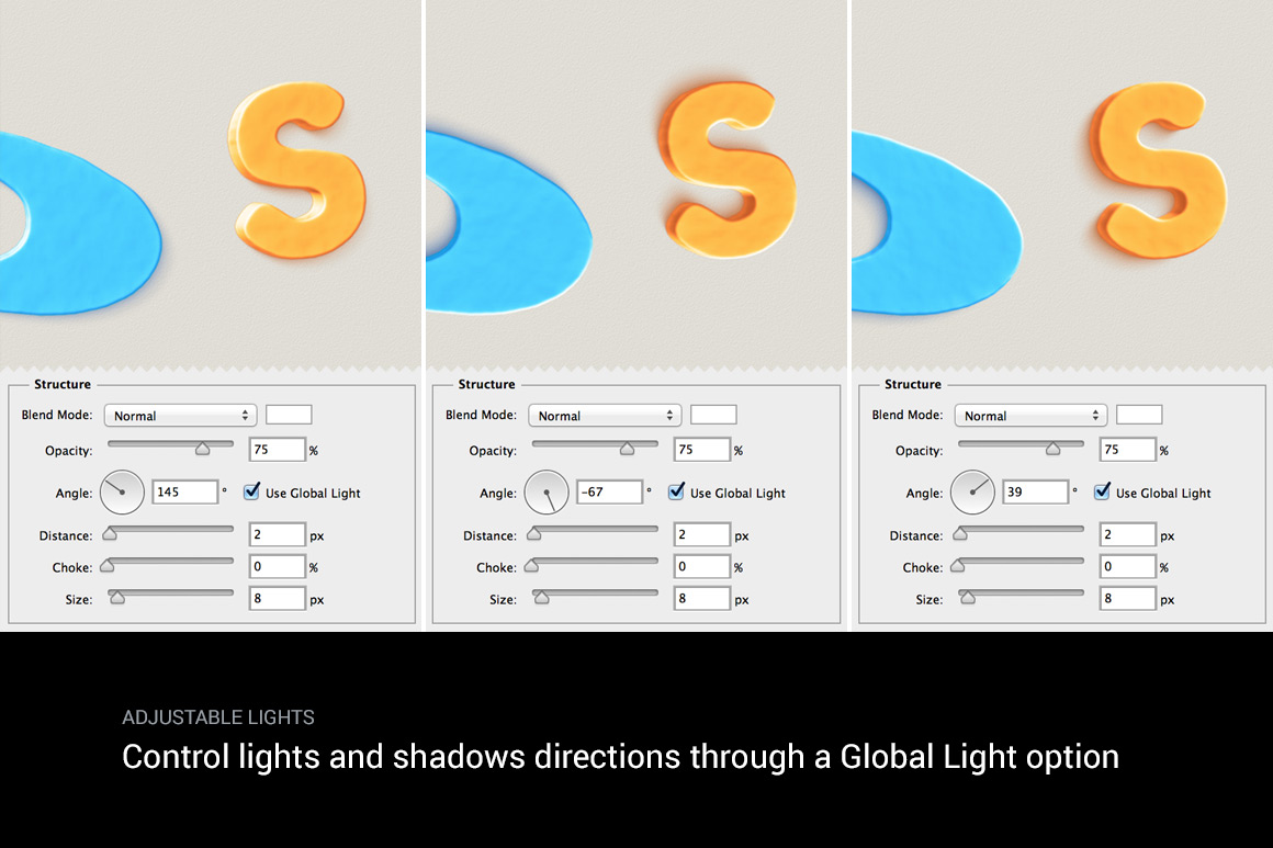 PS动作橡皮泥3D字体图层样式 Text Effects