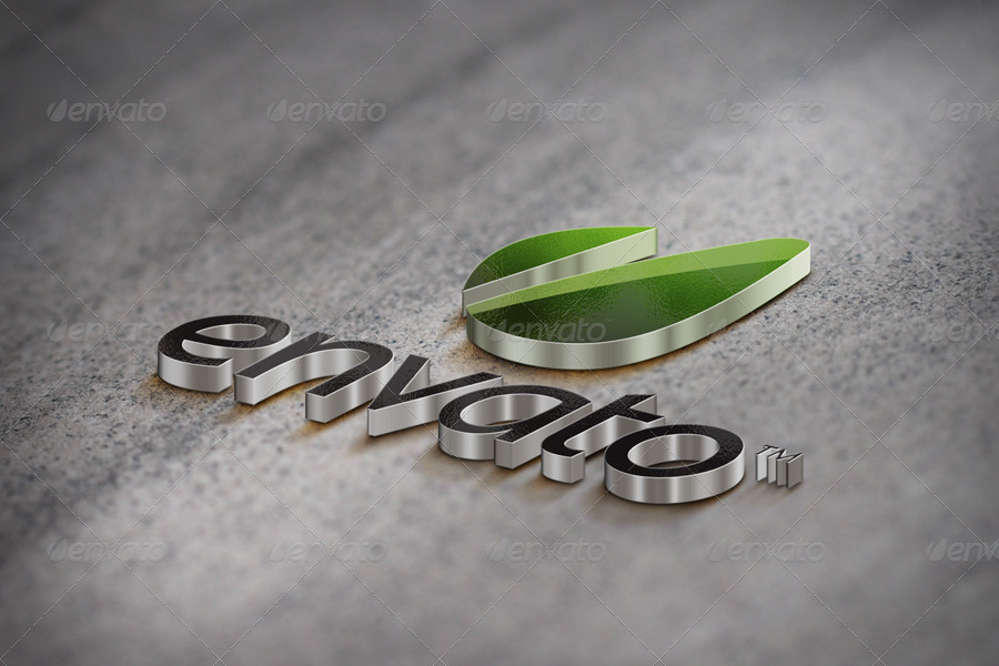 立体LOGO贴图模型3D Logo Mockup - 5 S