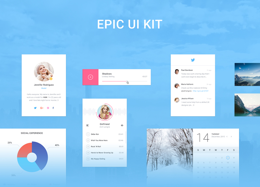 大型UI工具包Epic UI Kit #473388
