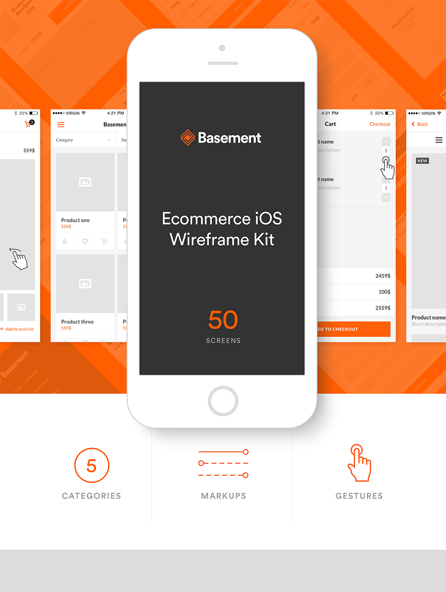 iOS线框捆绑工具包Basement iOS: E-comm