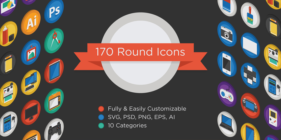 170 Round Icons