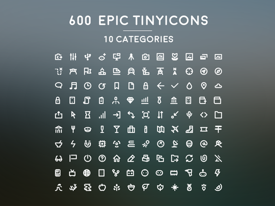 线性简洁风格图标合集Epic Tiny Icons