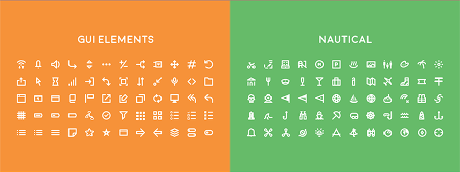 线性简洁风格图标合集Epic Tiny Icons