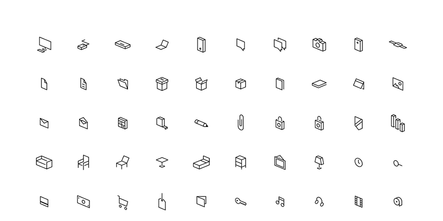 线性风格icon图标Isometric Icons