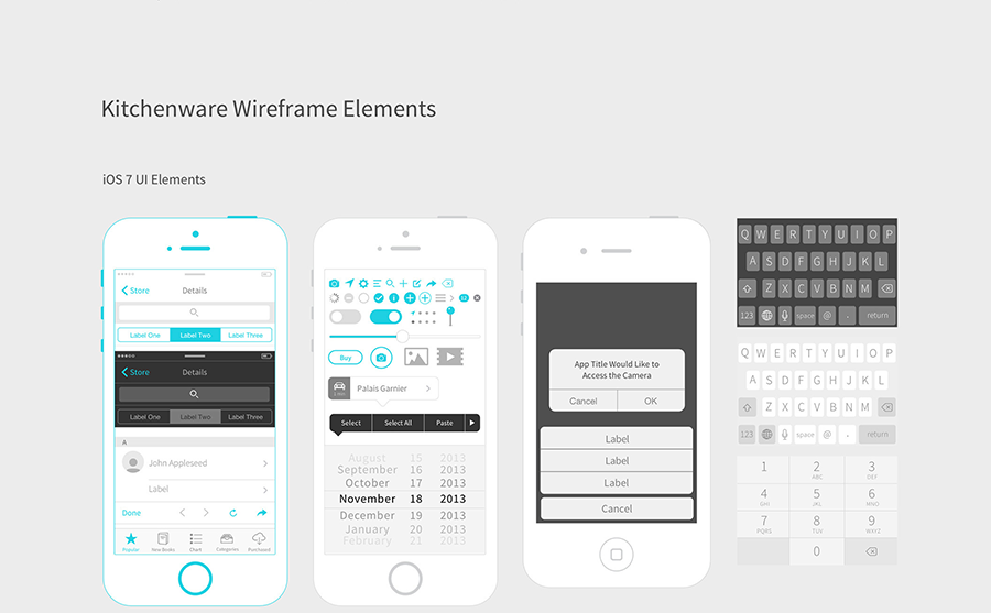 Kitchenware Pro: iOS Wireframe