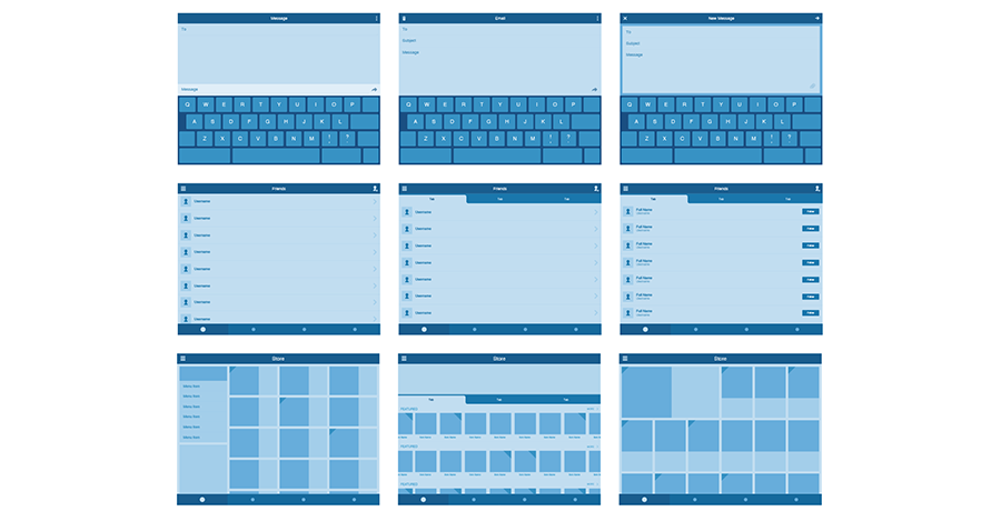 WEB+应用程序UI模板Wireframe Kit - V1