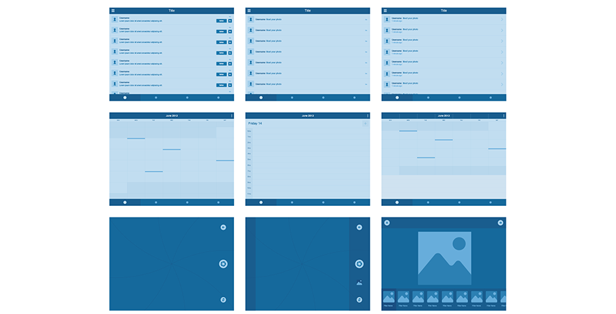 WEB+应用程序UI模板Wireframe Kit - V1