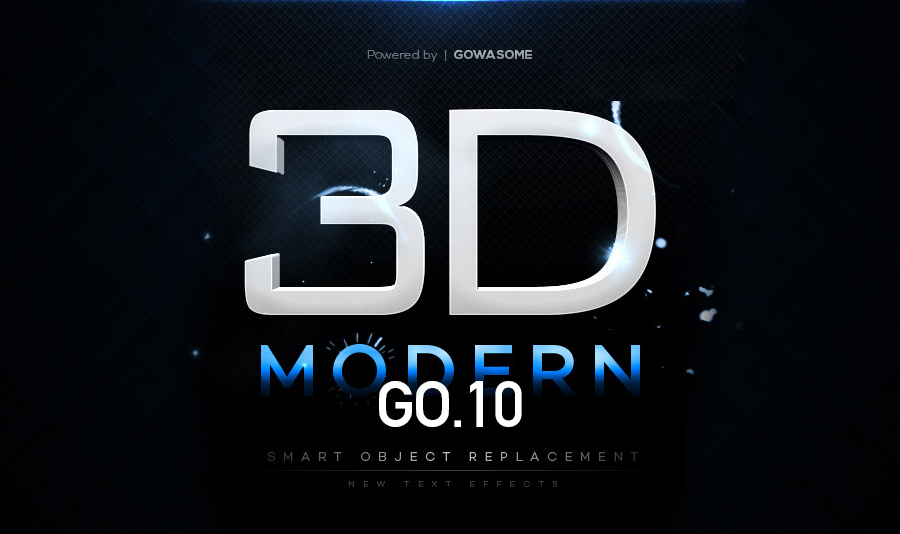 现代3DPS字体样式 Text Effects GO.10