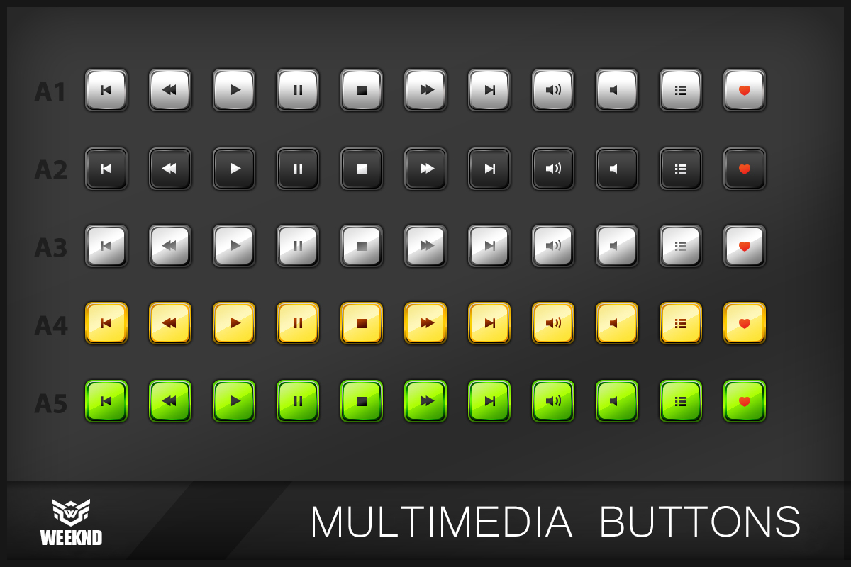 550个多媒体按钮 550 Multimedia Butto