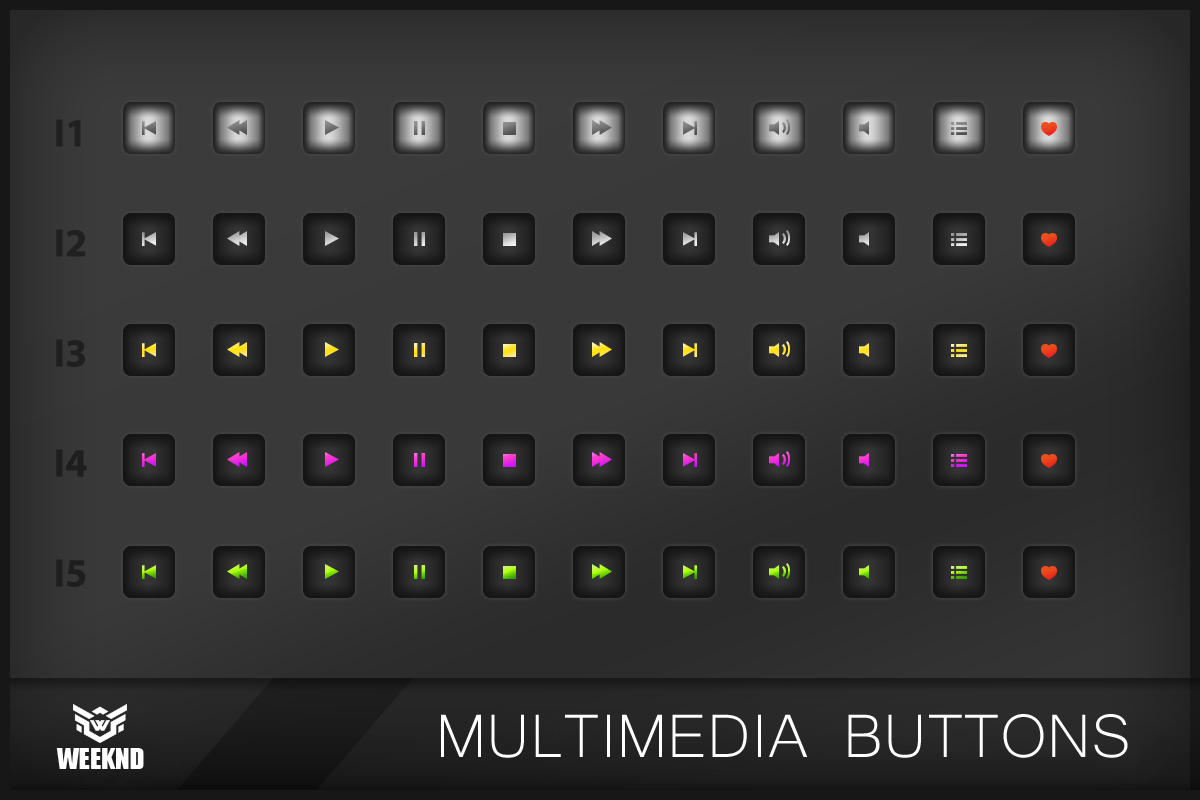 550个多媒体按钮 550 Multimedia Butto