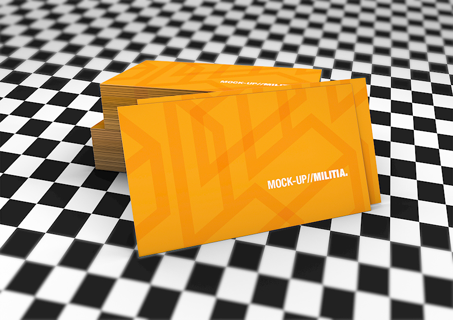 高质量名片贴图样机Business Card Mock-Up