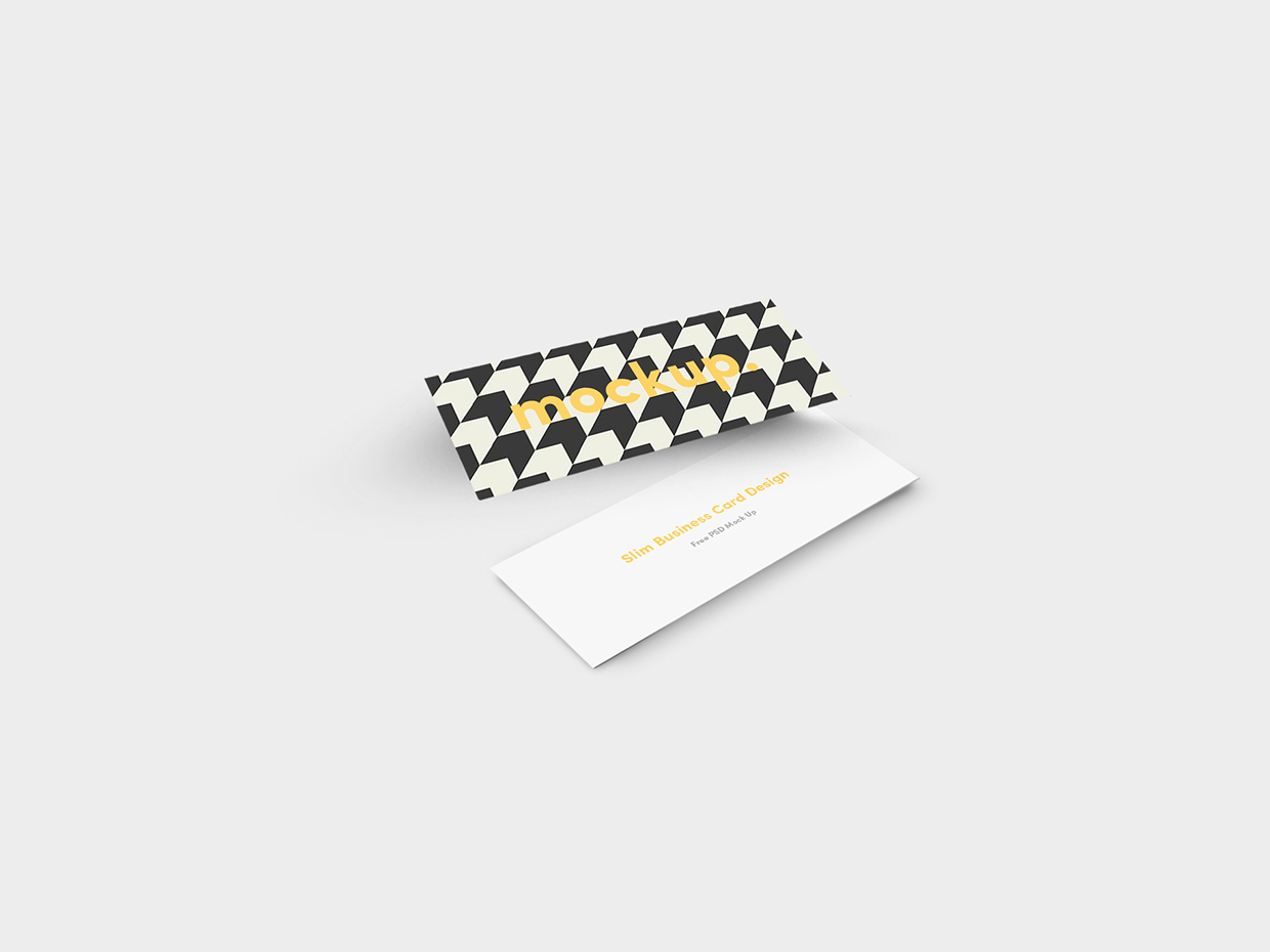 Slim Business Card Mock Up Vol