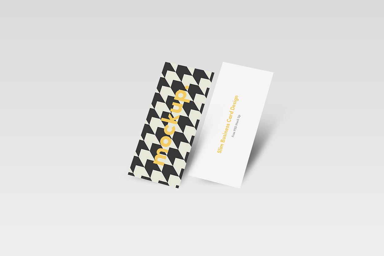 Slim Business Card Mock Up Vol