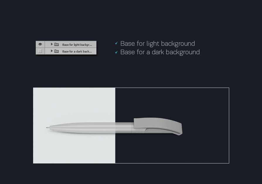 笔身广告贴图模版Senator pen mockup. Ve