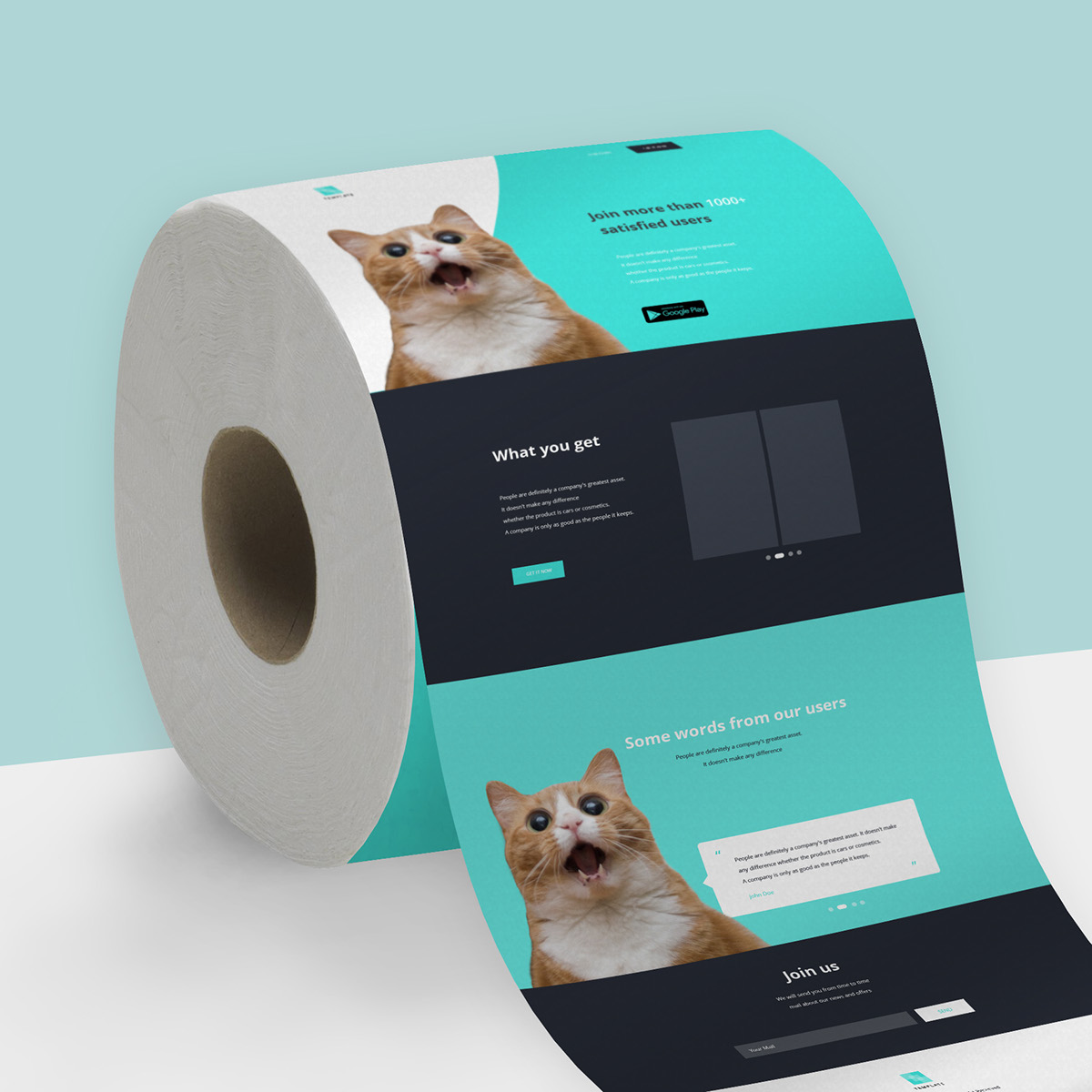 卫生纸创意贴图 Toilet Paper Mockup #0