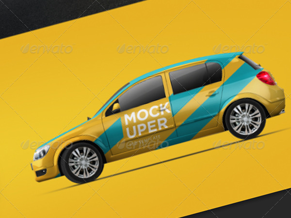 车身广告贴图样机Van & Car Mock-Ups