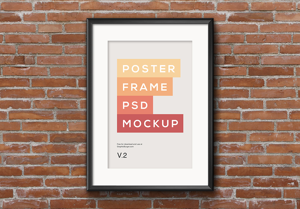 海报展示样机 Poster-Frame-PSD-MockUp