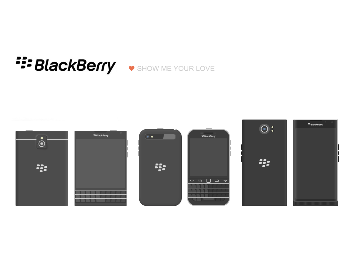 Blackberry各个型号手机扁平化手机模型