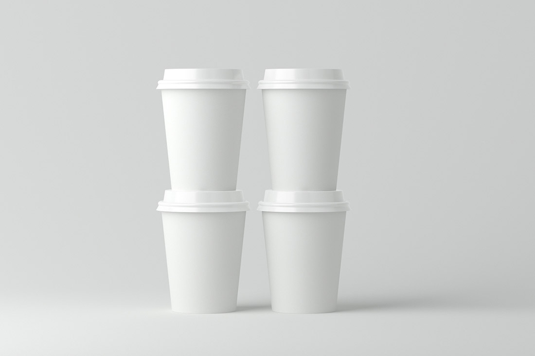 纸杯样机模板Paper Cups Mockup Vol012