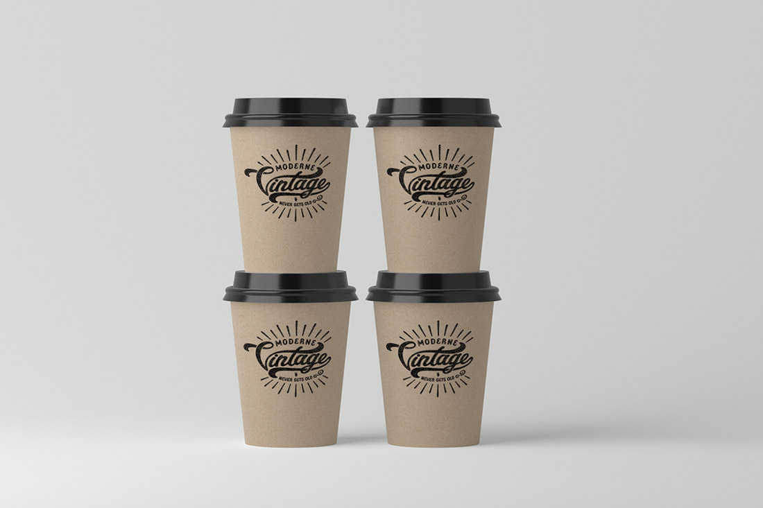 纸杯样机模板Paper Cups Mockup Vol012