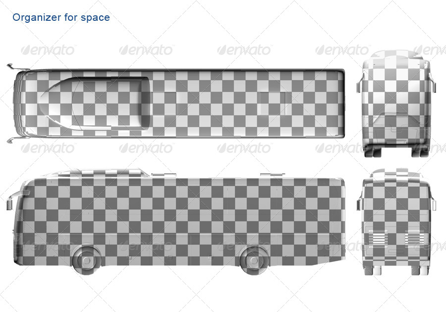 公交车巴士车身贴图展示模版 Bus Mock Up #246