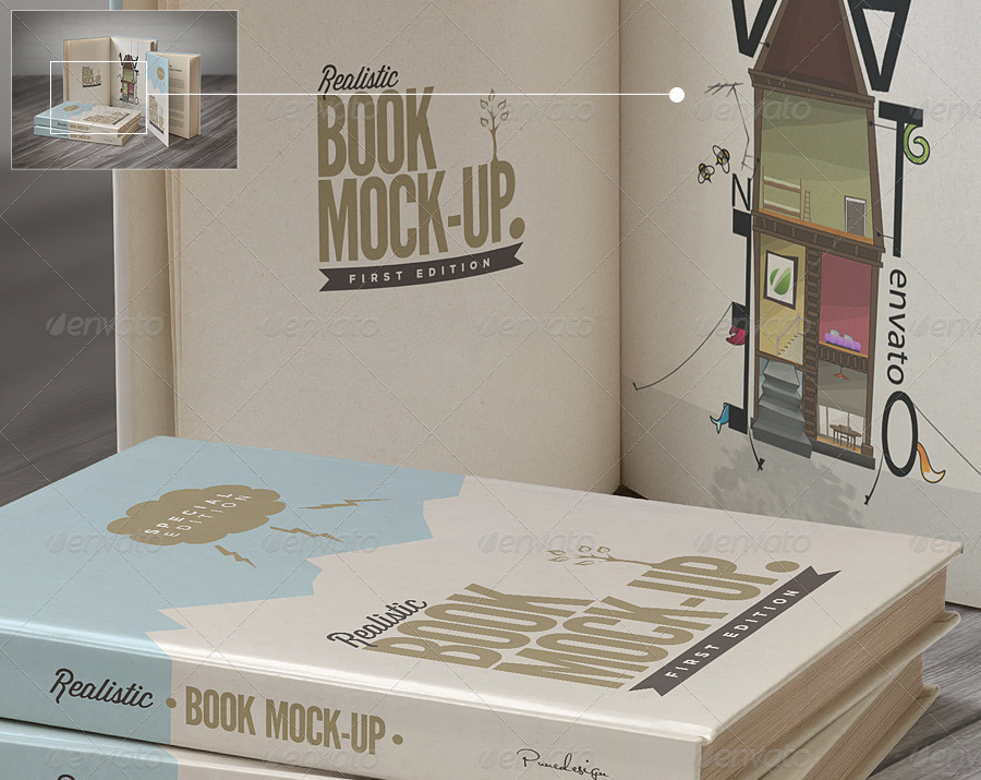 精装书籍模型PSD模板Book Mock-Up Set #5