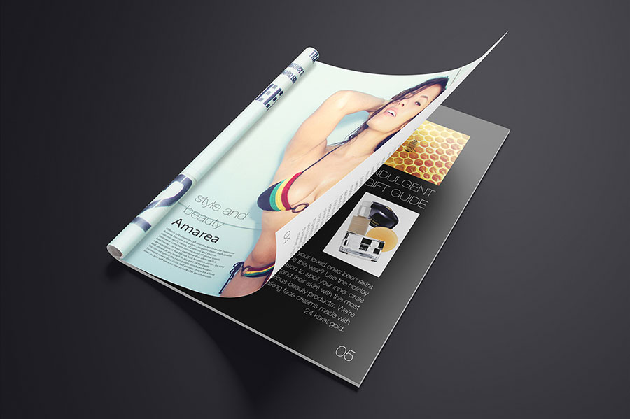 时尚杂志模型PSD贴图模板Opened Magazine M