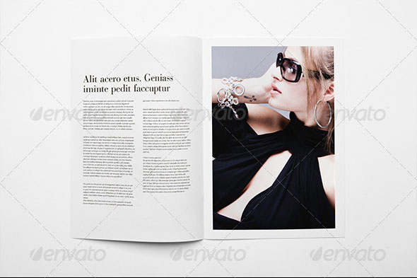 高质量摄影杂志模型PSD贴图模板Newspaper Maga