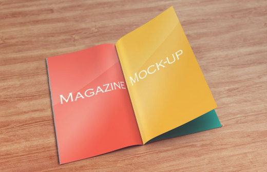 书籍杂志模型PSD贴图模板Magazine Mock-up