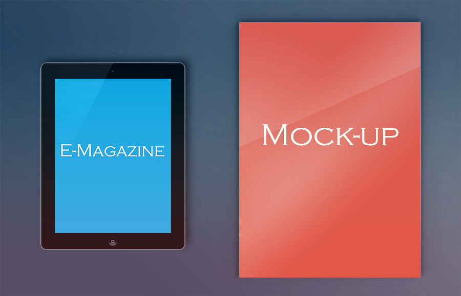书籍杂志模型PSD贴图模板Magazine Mock-up