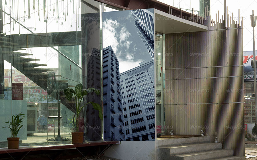 逼真的室外场景海报贴图PSD模板6 Exterior Moc