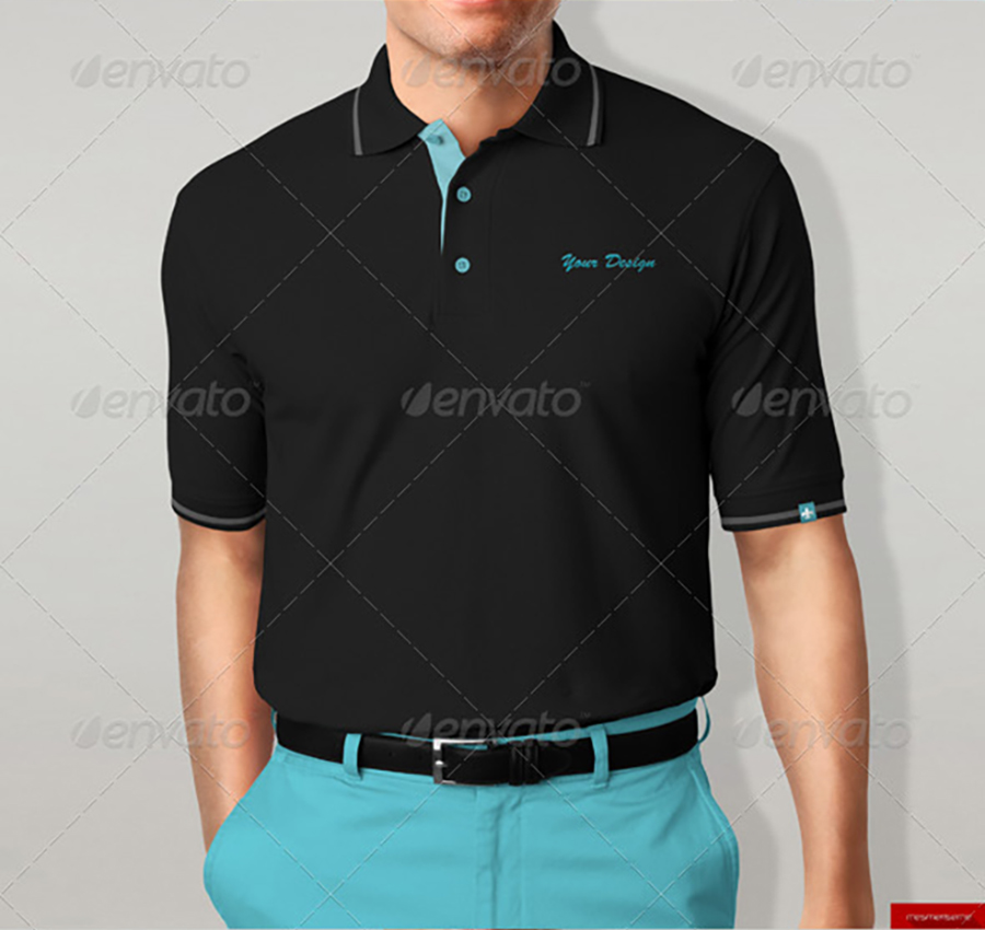 Polo衫模型PSD贴图模板Polo Shirt Mock-