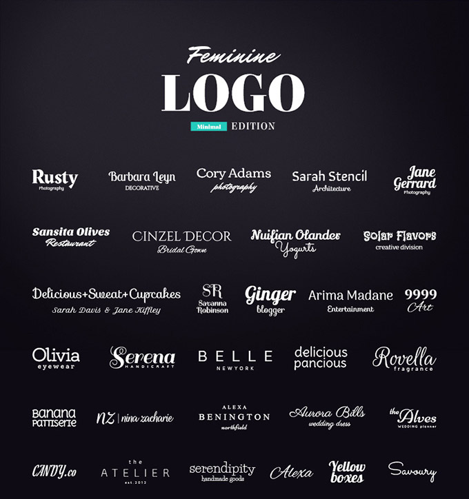 Feminine Minimal Logos Vol. 2