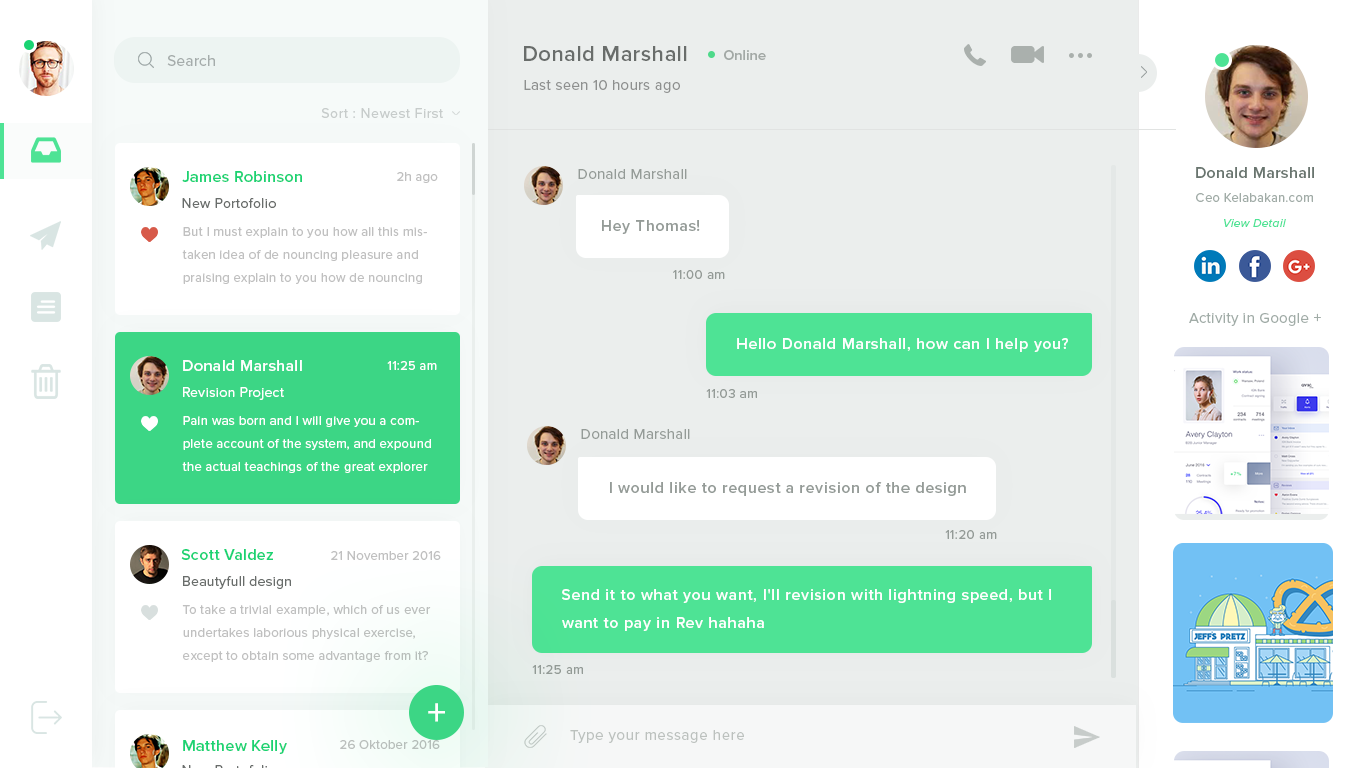 Direct Messaging App Daily UI