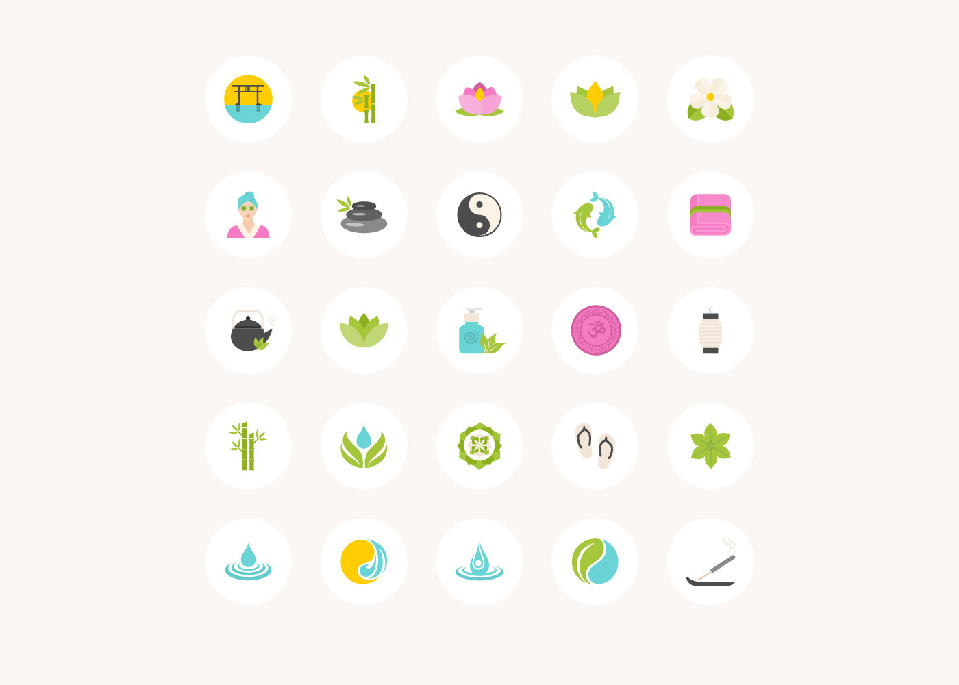 50 Yoga Icons 瑜伽健身图标