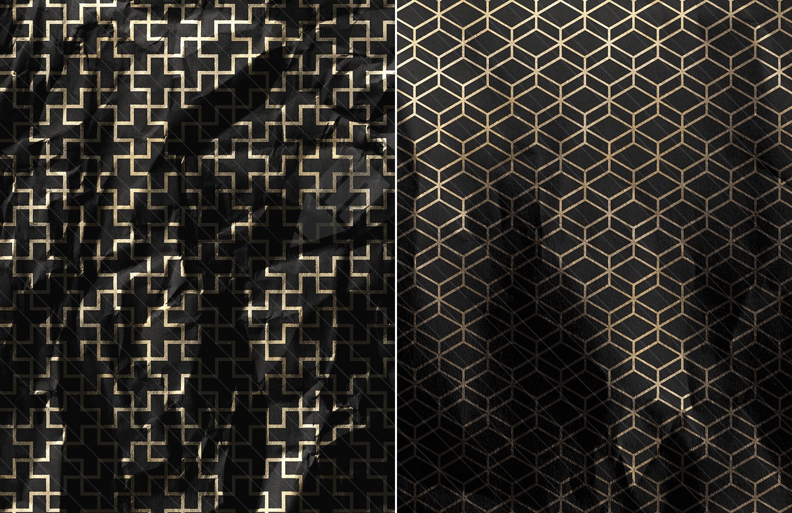 Gold Foil Wrapping Paper Textu