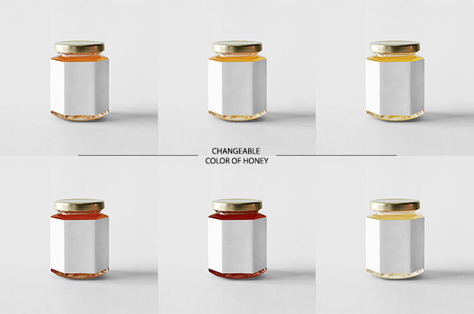 Honey Jar Mockup 蜜糖罐头包装贴图