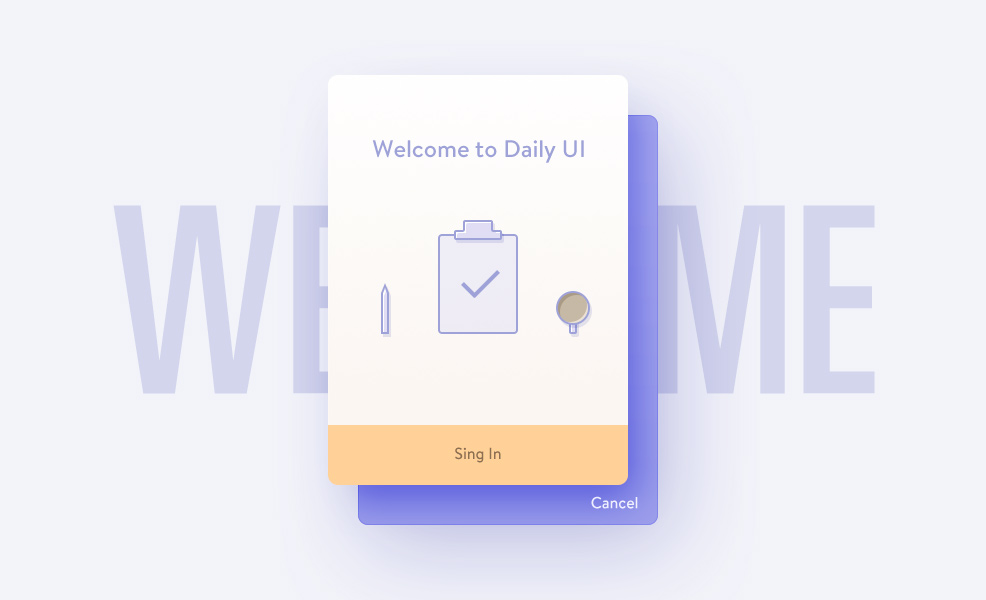 Welcome Daily UI #010 每日UI源文件分