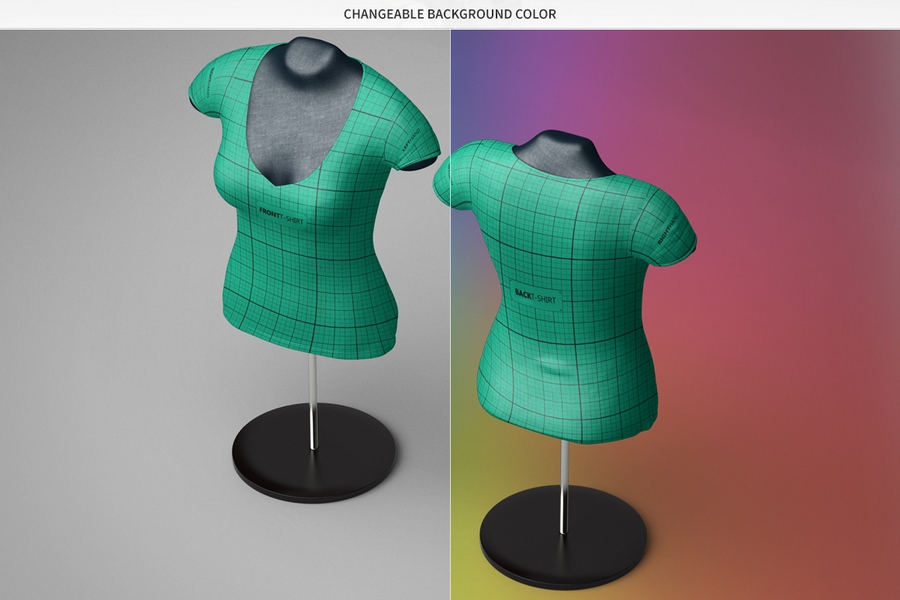 Female T-Shirt Mannequin Mocku