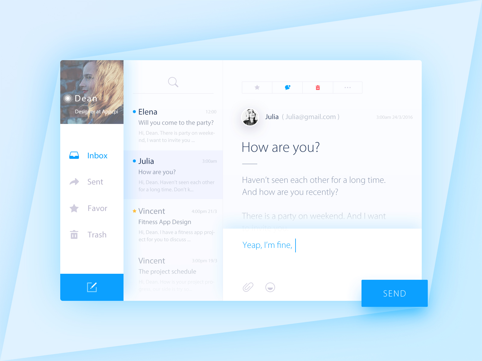 Mail concept Daily UI #014 每日U