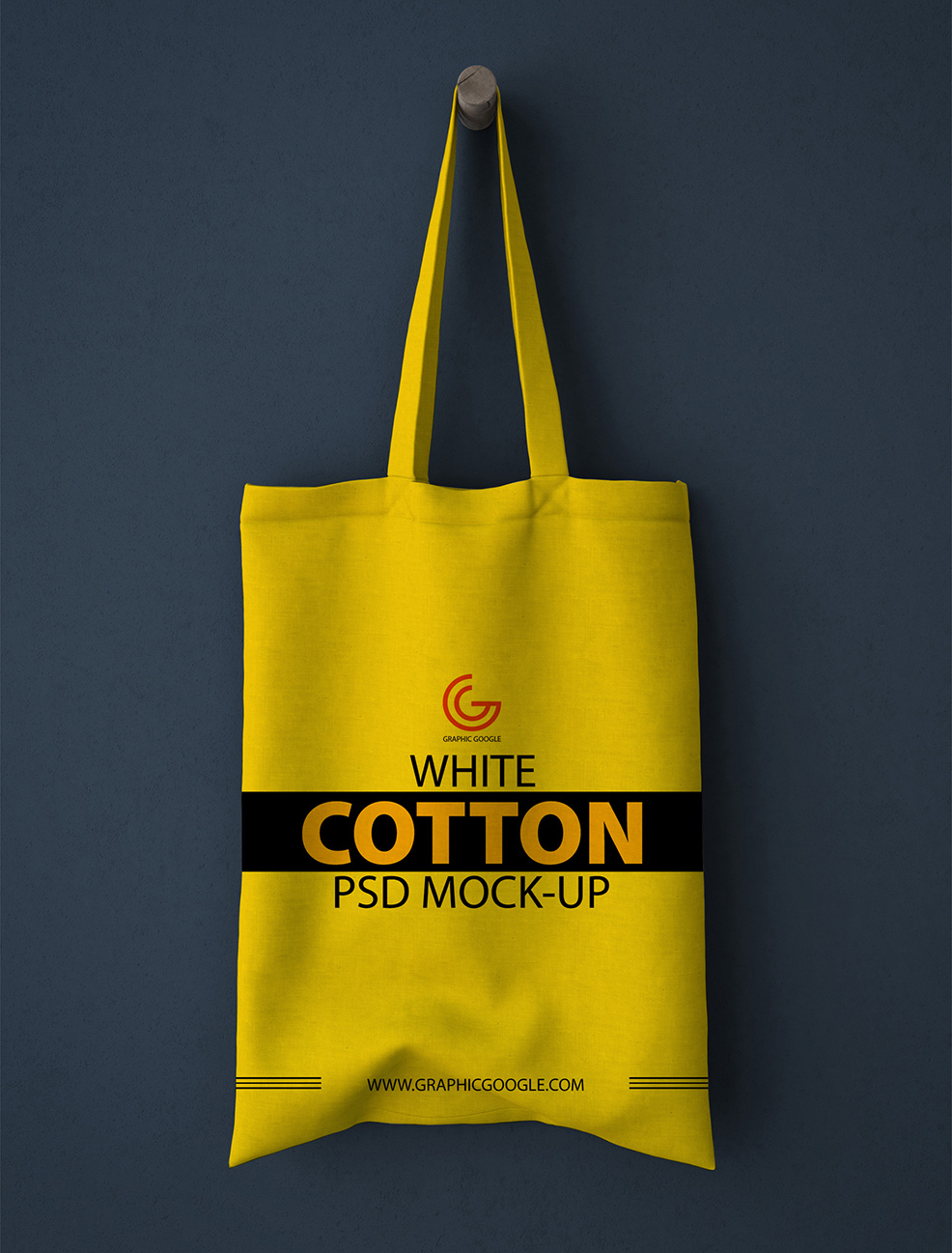 帆布袋模型PSD贴图模板White Cotton Bag M