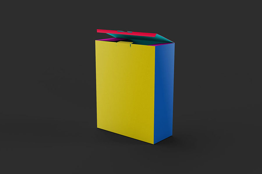 包装盒模型PSD贴图模板Realistic Box PSD