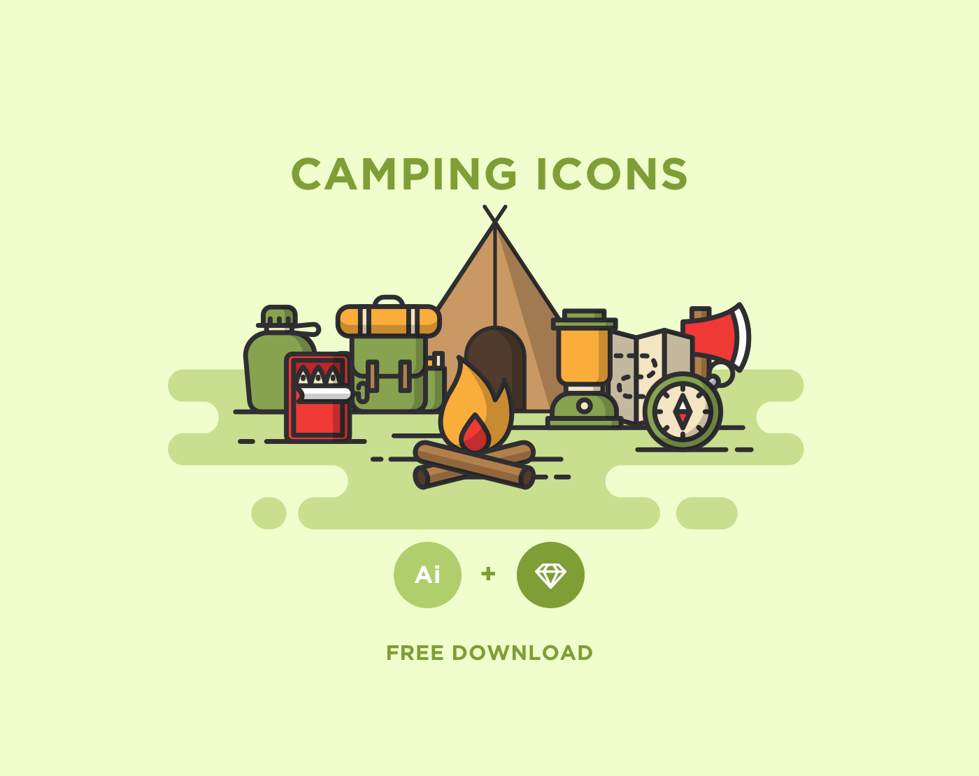 FREE - CAMPING ICONS