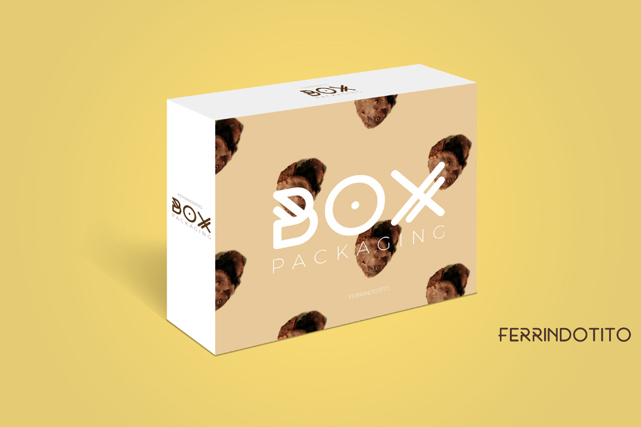 包装盒模型PSD贴图模板Box Packaging Mock